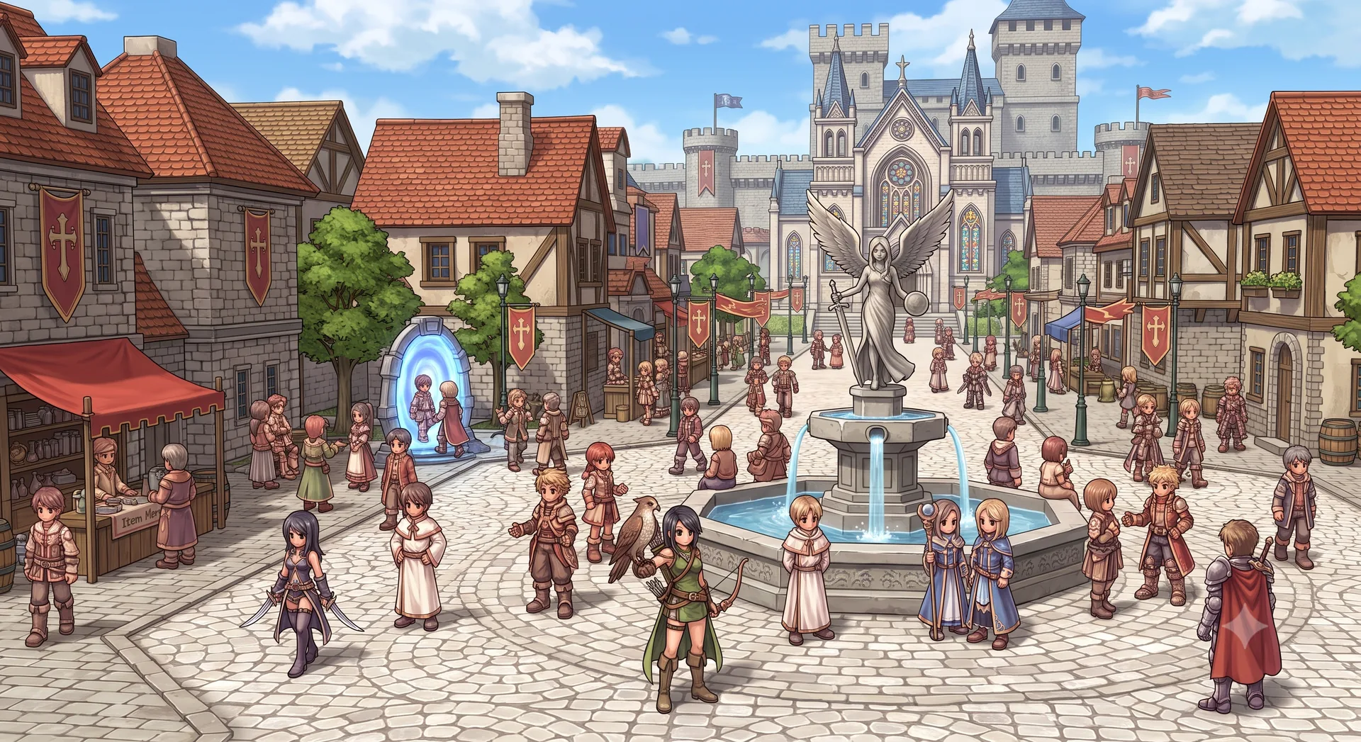 Prontera, la plaza de la fuente